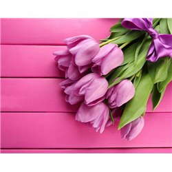 Розовые тюльпаны - Фотообои цветы|тюльпаны - Модульная картины, Репродукции, Декоративные панно, Декор стен