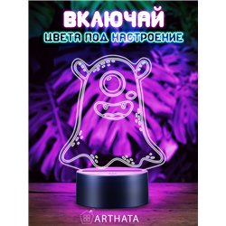 Светодиодный детский ночник в спальню монстр циклоп
