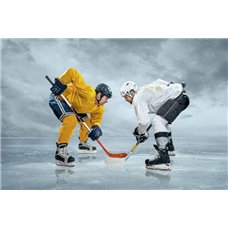 Картина на холсте по фото Модульные картины Печать портретов на холсте Хоккеисты на льду - Фотообои люди|мужчины