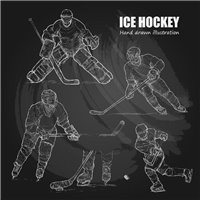 Иллюстрация хоккей - Фотообои люди