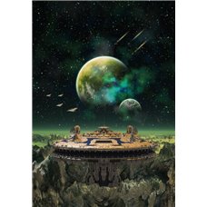 Картина на холсте по фото Модульные картины Печать портретов на холсте Инопланетная станция - Фэнтези