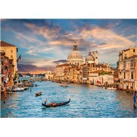 Портреты картины репродукции на заказ - Гондолы на канале, Италия - Фотообои архитектура|Италия