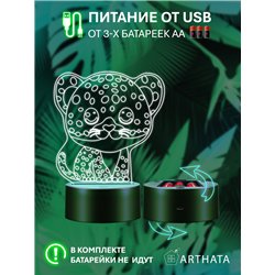 Светильник ночник детский светодиодный фигурка леопард
