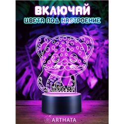 Светильник ночник детский светодиодный фигурка леопард