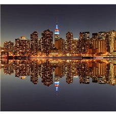 Картина на холсте по фото Модульные картины Печать портретов на холсте Горизонт Манхэттена - Фотообои Современный город|Нью-Йорк