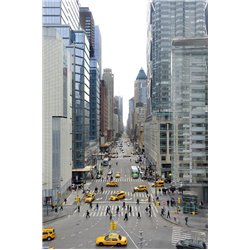 Оживленная улица на Манхэттене - Фотообои Современный город|Манхэттен - Модульная картины, Репродукции, Декоративные панно, Декор стен