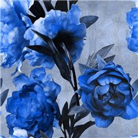 Портреты картины репродукции на заказ - Синие пионы - Фотообои цветы|пионы