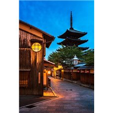 Картина на холсте по фото Модульные картины Печать портретов на холсте Пагода в Киото - Фотообои Старый город