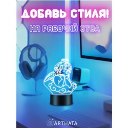 Беспроводной светодиодный ночник на батарейках фигурка ангел