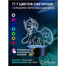 Беспроводной светодиодный ночник на батарейках фигурка демон