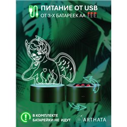Беспроводной светодиодный ночник на батарейках фигурка демон