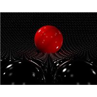 Красный шар - 3D фотообои|3D фигуры