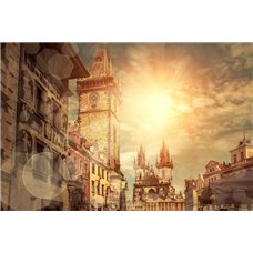 Картина на холсте по фото Модульные картины Печать портретов на холсте Староместская площадь - Фотообои Старый город|Прага