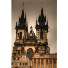 Картина на холсте по фото Модульные картины Печать портретов на холсте Тынский храм в Праге - Фотообои Старый город|Прага