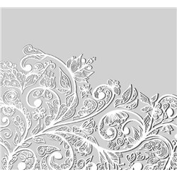 Белый орнамент - 3D фотообои|3D паттерн - Модульная картины, Репродукции, Декоративные панно, Декор стен