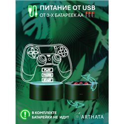 Беспроводной RGB ночник подарок на 14 февраля парню Джойстик