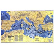 Картина на холсте по фото Модульные картины Печать портретов на холсте Средиземное море - Фотообои карта мира