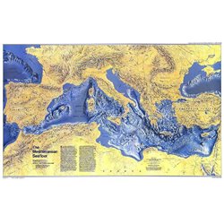 Средиземное море - Фотообои карта мира - Модульная картины, Репродукции, Декоративные панно, Декор стен