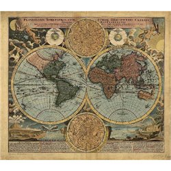 Средневековая карта - Фотообои карта мира - Модульная картины, Репродукции, Декоративные панно, Декор стен