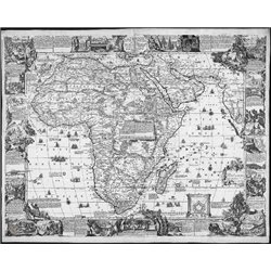 Старакая карта Африки - Фотообои карта мира - Модульная картины, Репродукции, Декоративные панно, Декор стен