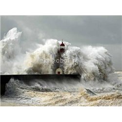 Маяк в шторме - Фотообои природа - Модульная картины, Репродукции, Декоративные панно, Декор стен