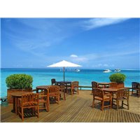 Пляжное кафе на море - Фотообои терраса