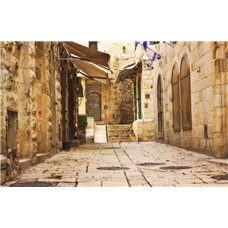 Картина на холсте по фото Модульные картины Печать портретов на холсте Аллея Иерусалима - Фотообои Старый город