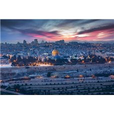 Картина на холсте по фото Модульные картины Печать портретов на холсте Вид на Старый город Иерусалима - Фотообои Старый город