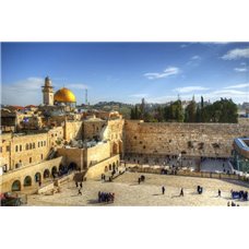 Картина на холсте по фото Модульные картины Печать портретов на холсте Западная стена и Купол Скалы в Иерусалиме - Фотообои Старый город