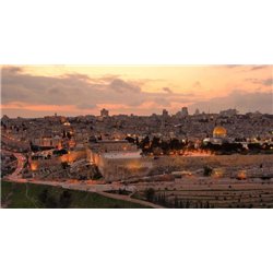 Купол Скалы вдоль горизонта Иерусалима, Израиль. - Фотообои Старый город - Модульная картины, Репродукции, Декоративные панно, Декор стен