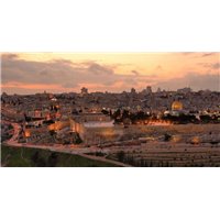 Портреты картины репродукции на заказ - Купол Скалы вдоль горизонта Иерусалима, Израиль. - Фотообои Старый город