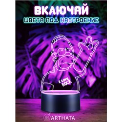Ночник на батарейках детский Гомер Симпсон