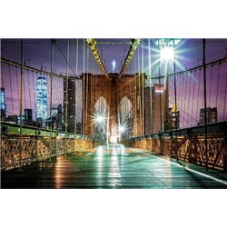 Ночной мост - Фотообои Расширяющие пространство - Модульная картины, Репродукции, Декоративные панно, Декор стен