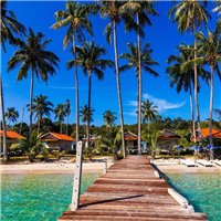 Остров с пальмами - Фотообои Расширяющие пространство