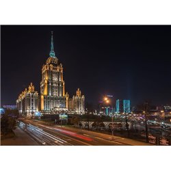 Ночная жизнь - Фотообои Современный город|Москва - Модульная картины, Репродукции, Декоративные панно, Декор стен