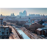 Портреты картины репродукции на заказ - Панорама столицы - Фотообои Современный город|Москва