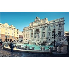 Картина на холсте по фото Модульные картины Печать портретов на холсте Фонтан Треви - Фотообои Старый город|Рим