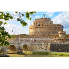 Картина на холсте по фото Модульные картины Печать портретов на холсте Замок Святого Ангела - Фотообои Старый город|Рим