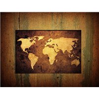 Портреты картины репродукции на заказ - Стена с картой - Фотообои карта мира