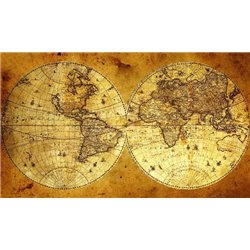 Северное и Южное полушария - Фотообои карта мира - Модульная картины, Репродукции, Декоративные панно, Декор стен