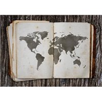 Блокнот с картой - Фотообои карта мира