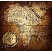 Черный континент - Фотообои карта мира