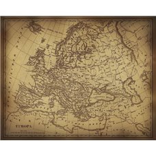 Картина на холсте по фото Модульные картины Печать портретов на холсте Старая Европа - Фотообои карта мира