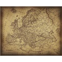 Портреты картины репродукции на заказ - Старая Европа - Фотообои карта мира
