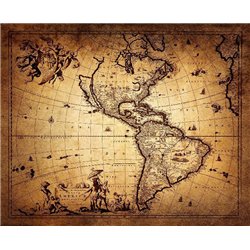 Старинная Америка - Фотообои карта мира - Модульная картины, Репродукции, Декоративные панно, Декор стен
