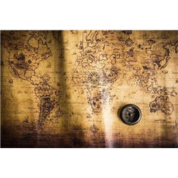 Винтажная карта - Фотообои карта мира - Модульная картины, Репродукции, Декоративные панно, Декор стен
