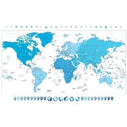 Карта туриста - Фотообои карта мира - Модульная картины, Репродукции, Декоративные панно, Декор стен