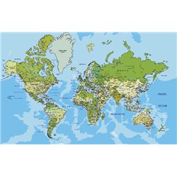 Страны и океаны - Фотообои карта мира - Модульная картины, Репродукции, Декоративные панно, Декор стен