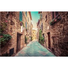 Картина на холсте по фото Модульные картины Печать портретов на холсте Узкая улочка - Фотообои Старый город|Италия