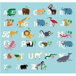 Алфавит с животными - Фотообои детские|в дет сад/школу - Модульная картины, Репродукции, Декоративные панно, Декор стен